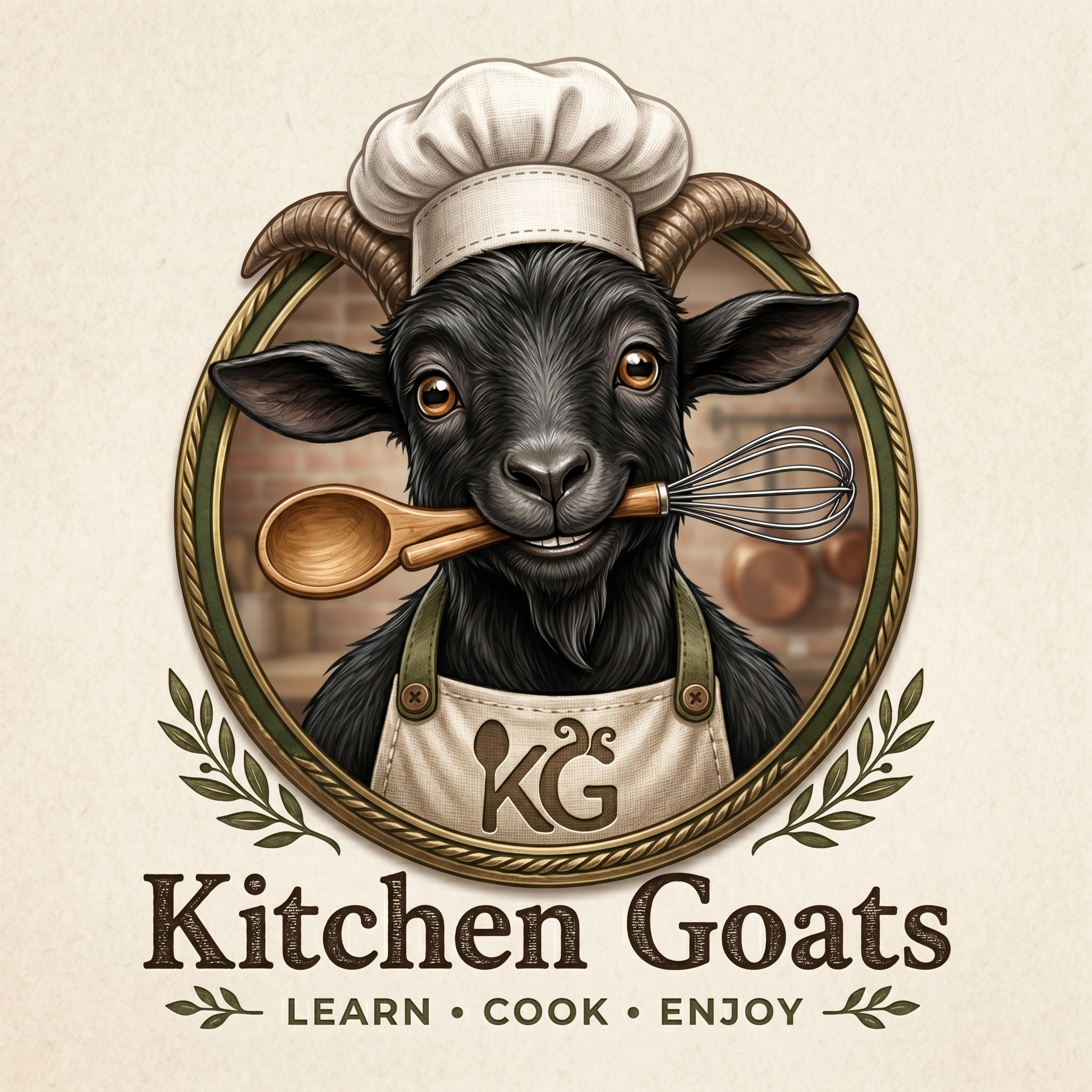 Kitchen Goats chef goat